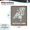 Stupell Industries Kid's Map of Netherlands Floating Frame, design by Carla Daly